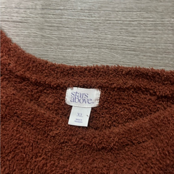 stars above Rust Brown Cozy Tank Top and Shorts Loungewear Set - Picture 3 of 3